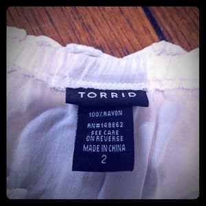 💕 3 for $12 torrid white peasant blouse 2